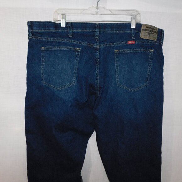 Wrangler Mens 44 x 32 Five Star Performance Flex Straight Fit Dark Wash Jeans - Picture 8 of 10